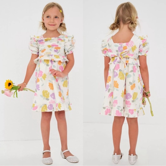 For Love & Lemons Shona Ruffled Lace Dress Size 7T NWT Floral Colorful Multi - Picture 1 of 8